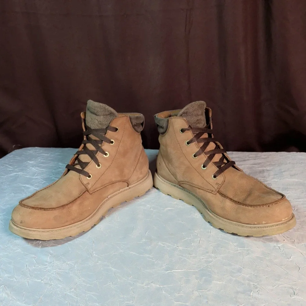 Sorel Madson II Boots Mens Size 11 Moc Toe Brown Waterproof Leather NM3851-242